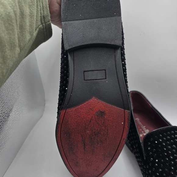 Portabella MORETTI Slip On Rhinstone Embellished Black Tuxedo Shoes. Mens 11 main image 9